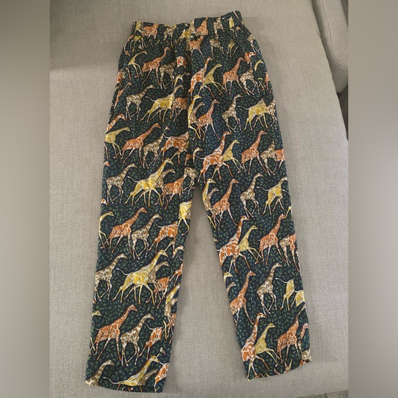 J. CREW COLLECTION Pull-on Silk-twill pant in giraffes Size 0 NWT $148 AQ641 - Picture 7 of 7